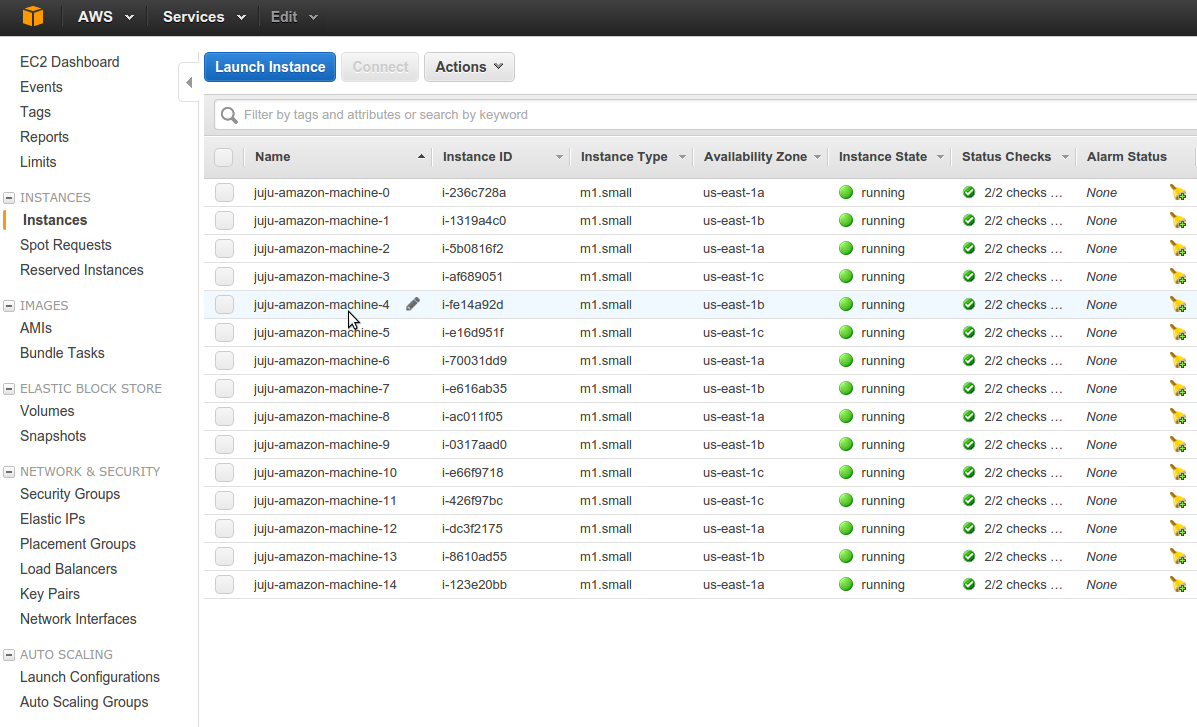 named instances in Amazon