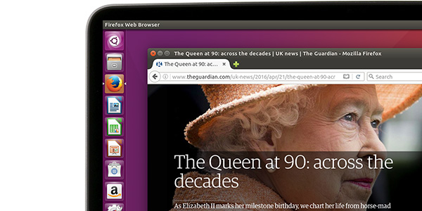 The Guardian website on Firefox in 16.04 LTS