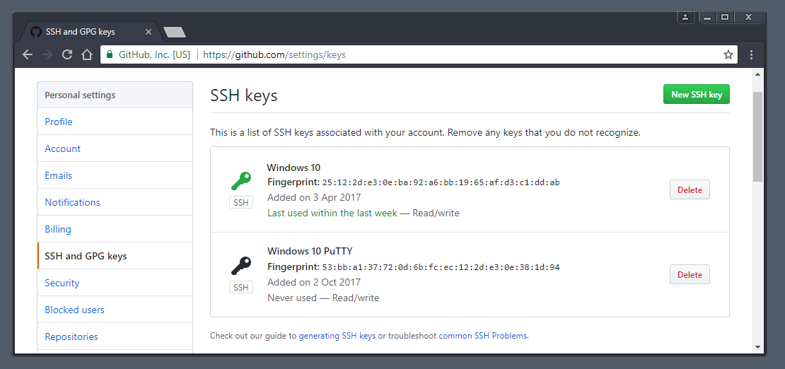 Generate SSH Keys on Windows 10