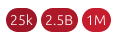 Badges with rounded large numbers