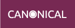 Canonical logo white on aubergine