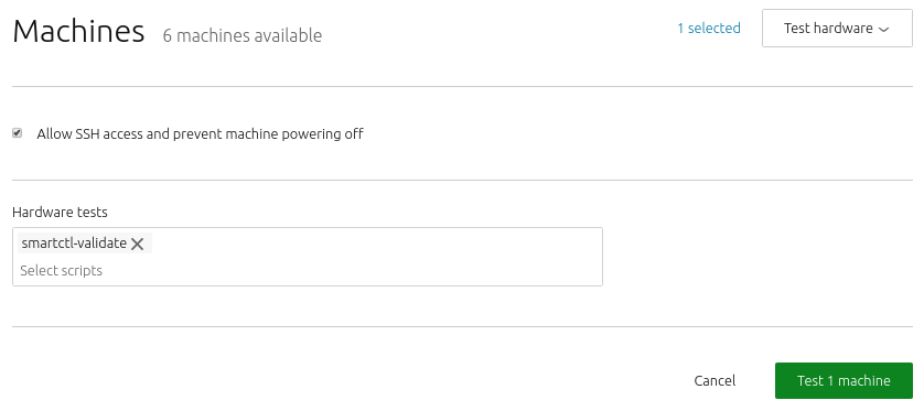 enable SSH within Test Hardware