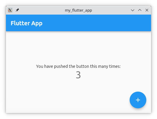 Running the example Flutter application
